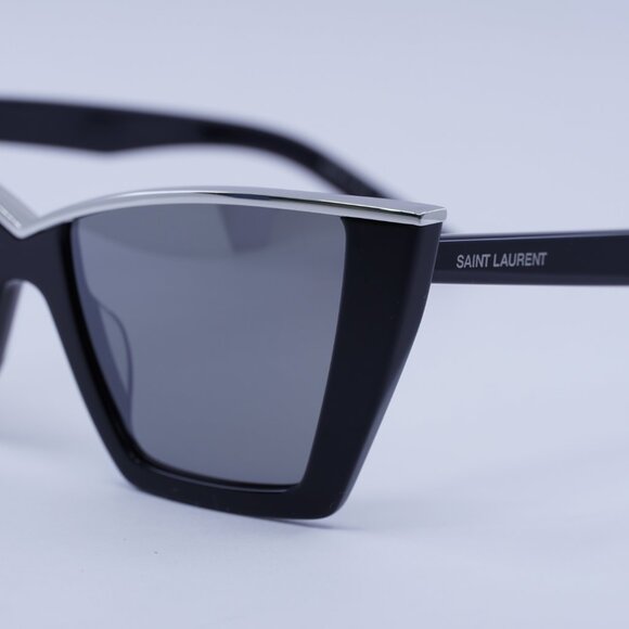 ?️ New Saint Laurent SL570 002 Sunglasses - Black Frame, Silver Mirror Lenses main image 5